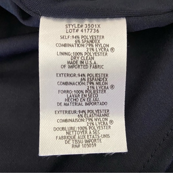 Aqua Navy Dress, Size 4. Exceptional!!! - Picture 8 of 9